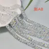 Roda de Contas de Vidro Coloridas Brilhantes Imitação Swarovski Contas de Fio Contas Planas Contas Soltas Acessórios para Joias DIY Atacado