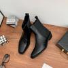 Botas Elásticas Ajustadas de Invierno Nuevas Estilo Celebridad de Internet para Mujer, Botines de Gama Alta para Mujer, Botas de Tacón Grueso para Mujer