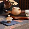 Soporte de Tapa de Raíz de Bambú Viejo Bandeja Tapa de Tetera Zisha Tapa de Taza de Té Soporte de Tapa Soporte para Tetera Bambú Tallado Raíz de Bambú Vieja Tapa Soporte para Tapa Reposatapas Ceremonia del Té