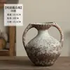 Jarrón de Cerámica Estilo Wabi-Sabi de Jingdezhen, Florero Hecho a Mano con Manchas Vintage, Adorno Decorativo para Hotel y Casa de Huéspedes con Flores Secas