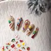 Manicura de Navidad Nuevas Pegatinas Árbol de Navidad en Relieve Hombre de Jengibre Ciervo Estéreo Copo de Nieve Muñeco de Nieve Uñas Pegatinas Adhesivas Lindas