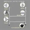 Suporte móvel grande para quadro branco, suporte oval de barra única/dupla para quadro branco/preto, suporte reforçado, estrutura de quadro branco, design flip-top