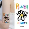 Adesivo de Tatuagem Pequena Margarida Estilo Gd Quan Zhilong Nicho High-End Margarida Arco-Íris Semi-Permanente à Prova d'Água para Mulheres