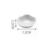 Prato pequeno de cerâmica branco puro prato de sabor comercial panela quente dois compartimentos três compartimentos tempero condimento prato de molho molho de soja