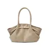 Bolso Tote Transfronterizo de Terciopelo Escarchado de Gran Capacidad para Mujer Otoño/Invierno 2025 Nuevo Bolso Plegado de Axila Bolso de Hombro Único para Viajar