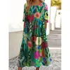 26 Novos Produtos Transfronteiriços Temu Amazon Aliexpress Moda Estampa Digital Vestido Feminino Soltinho Fábrica de Origem