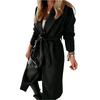 Novedades Otoño e Invierno, Estilo Europeo, Abrigo Largo de Lana para Mujer Más Vendido, Abrigo con Cinturón Tallas Grandes de Amazon