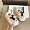 Zapatos para Niños 2026 Otoño Nuevas Llegadas Niñas Birkenstock Felpa Cálidos de Algodón Lindos Dibujos Animados Zapatos de Piel para Bebé