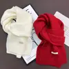 Novo Cachecol de Lã Mesclada Tricotado de Cor Pura para Mulheres no Outono e Inverno Estilo Coreano Quente e Confortável Proteção para o Pescoço Cachecol de Lã