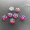 Resina Redonda 12mm Superficie Mineral Color Gradiente Iridiscente Cielo Estrellado Parche Hecho a Mano DIY Decoración para Ropa Accesorios