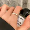 Moda Estilo Coreano Minimalista Lujo Ligero Gama Alta Ins Nicho Versátil Colección de Anillos Dorados con Diseño Elegante Joyería