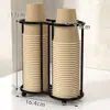 Estante de Almacenamiento para Vasos de Papel de Escritorio Dispensador de Agua para el Hogar Barra Tienda de Té con Leche Café Portavasos Desechables Estante de Almacenamiento