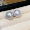 Pendientes Minimalistas de Plata con Perla Estilo Francés, Versátiles y de Moda, con un Toque de Lujo Ligero y Gama Alta, Diseño Único