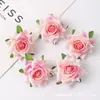 Flores Artificiales para Decoración de Escena de Boda, Cabezas de Flor Rosa de Terciopelo, Decoraciones de Flores Falsas, Boutonnières, Materiales para Manualidades en Casa