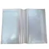 Cubierta de libro acolchada transparente blanca pura para estudiantes, impermeable, antideslizante, ajustable, material escolar, 10 al por mayor
