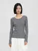 Suéter de Punto Fino sin Costuras de 18 Puntos, Cuello de Espiga 100% Lana, Textura, Corte Ajustado, Jersey Básico, Top Versátil