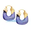 P15 Pendientes de gancho de acrílico estilo bohemio populares europeos y americanos blanco rojo morado