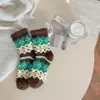 Nuevos Calcetines de Coral de Terciopelo sin Pelusa para Mujer Otoño e Invierno, Calcetines de Mujer de Terciopelo Medio Fair Isle, Calcetines Cálidos y Engrosados para Dormir en Casa