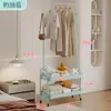 Cabide Simples, Cabide de Roupas para Armazenamento Interno, Cabide de Chão Minimalista para Quarto, Cantoneira, Rack de Armazenamento de Camada Dupla para Sala de Estar