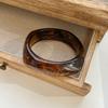 Pulsera Asimétrica de Resina Mármol Manchado Bosque de Pino Ámbar Pulsera Versátil de Nicho Joyería Acrílica No se Desvanece