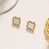 Nuevo collar de cuatro hojas de doble cara de 13 MM más vendido transfronterizo para mujer, diseño de lujo ligero, joyería de moda para celebridades de internet al por mayor