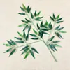 Hojas de bambú simuladas, hojas de bambú pequeñas, ramas de bambú falsas, ramas de bambú pegadas, hojas de bambú artificiales verdes, decoraciones de bambú para paisajismo al por mayor