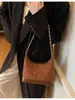 Bolso de Axila Personalizado para Mujer 2026 Nuevo Bolso de Hombro de Gamuza Otoño Vintage Bolso Cruzado Tipo Cubo para el Trabajo