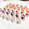 Série de Natal gota de óleo sanduíche acrílico contas redondas frisado diy artesanal colar pulseira material brinco acessórios