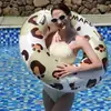 Fábrica de Origen Venta al por Mayor Anillo Inflable Grueso para Adultos con Estampado de Leopardo y Asas, Flotador de Axila para Niños, Juguetes Acuáticos