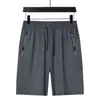 Pantalones Cortos Elásticos de Seda de Hielo Talla Grande para Hombre, Verano Finos de Secado Rápido, Holgados de Talla Grande, Pantalones Cortos Deportivos Talla Grande