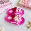 Nuevo Dibujo Animado Rosa Labubu Ropa Exterior Versátil Zapatillas Eva para Niños y Niñas, Sandalias de Moda Doble Suela Suave Antideslizantes