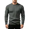 Outono Inverno 2026 Novo Suéter Masculino Gola Redonda Tricô Estilo Coreano Moda Jovem Camada Base Casual