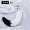 Tapón Anal de Zorro Lazo Cola Removible de Felpa Bicolor Sexo Productos SM Juego de Roles Sexo Metal