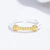 Anillo retorcido de plata 925 para mujer, anillo abierto, joyería de nicho de alta gama, moda coreana, lujo ligero, anillo elegante
