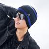 Chapéu de lã com proteção auricular à prova de frio para homens de meia-idade e idosos, chapéu para caminhada e ciclismo ao ar livre, chapéu de malha quente