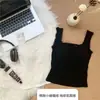 Chaleco cálido de otoño e invierno para mujer, estilo retro americano, simple y sexy, corte ajustado, camisola de encaje con copas en el pecho