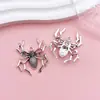 Venta Caliente Transfronteriza Plata de Xizang Araña de Halloween Telaraña Animal Colgante Colgante DIY Exagerado Elegante Pendientes Accesorios de Collar