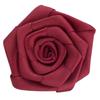 DIY Handmade Ribbon Flower 4,5 cm Poliéster com Flat Rose Flower Head Flower Corpete Jóias Candy Box Flor Decorativa