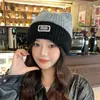 Gorro de Punto para Niños Otoño e Invierno Oreja Linda Letra Gorro para el Frío al Aire Libre Engrosado Cálido Dulce Gorra de Celebridad de Internet