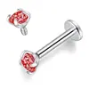 Pendientes de Labio Redondos de Circonita en Aleación de Titanio F136 Barra de 0.8 Diente Interno de 0.6 Moda Versátil Clavo para Hélice de Oreja Venta al por Mayor en Stock