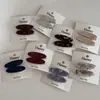 Pinza para el pelo de acetato linda y texturizada para mujer, pasador ovalado pequeño, pinza plana de pico de pato, pinza lateral, pinza para flequillo degradada