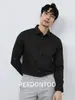 [Modal Lenzing de Austria] Camisa de Manga Larga Lisa para Hombre, Sin Costuras, Anti-Planchado, para Primavera y Otoño, Camisa Ligera para Viajes de Negocios