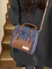 Bolsa Tote Xadrez Retrô para o Dia a Dia de Mulheres 2026 Primavera Nova Tendência Estilosa Luxo Leve Patchwork Ombro Único Ombro Duplo Mochila
