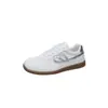 Zapatos de Entrenamiento Alemanes Ligeros con Cordones, Punta Redonda, Suela Plana, Nuevo Estilo 2026, Zapatos Blancos para Mujer, Correr, Campus, Estudiantes