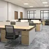 Escritorio Personalizado Pequeño para Oficina en Forma de L, Escritorio Moderno Simple para Gerente Ejecutivo, Escritorio de Esquina y Silla Todo en Uno