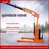 1 tonelada guindaste móvel pequeno doméstico hidráulico cantilever rotativo controle remoto elevador simples carro guindaste