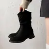 Botas de media caña para mujer Melard Otoño 2025 Estilo Nuevo Botas Cortas Vaqueras Occidentales de Xinjiang Botas de Jinete Martin