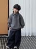Tricô Gola Alta Meia Estilo Coreano para Meninos, Bonito e Solto, Outono e Inverno de Alta Qualidade, Tricô Botão Preguiçoso e Solto, Versátil e Descolado