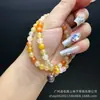 Nuevo Pulsera de Jade de Tres Anillos Naturales Diseño DIY de Jade Colgante de Campana de Calabaza Nuevo Pulsera China al por Mayor