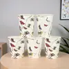 Taza de papel con logo impreso 8 oz desechable engrosada grado alimenticio para leche de soya café taza publicitaria de una sola capa imprimir palabras